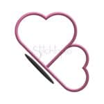 Heart Butterfly Profile Applique Design - Image 2