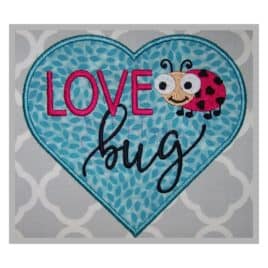 Valentine’s Day Love Bug Applique Design