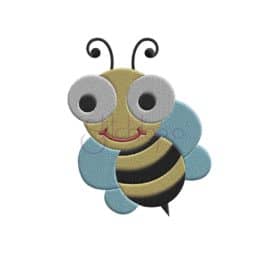 Cute Bugs Bee Embroidery Design