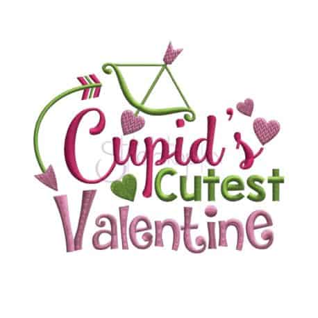 Stitchtopia Cupids Cutest Valentine Embroidery Design