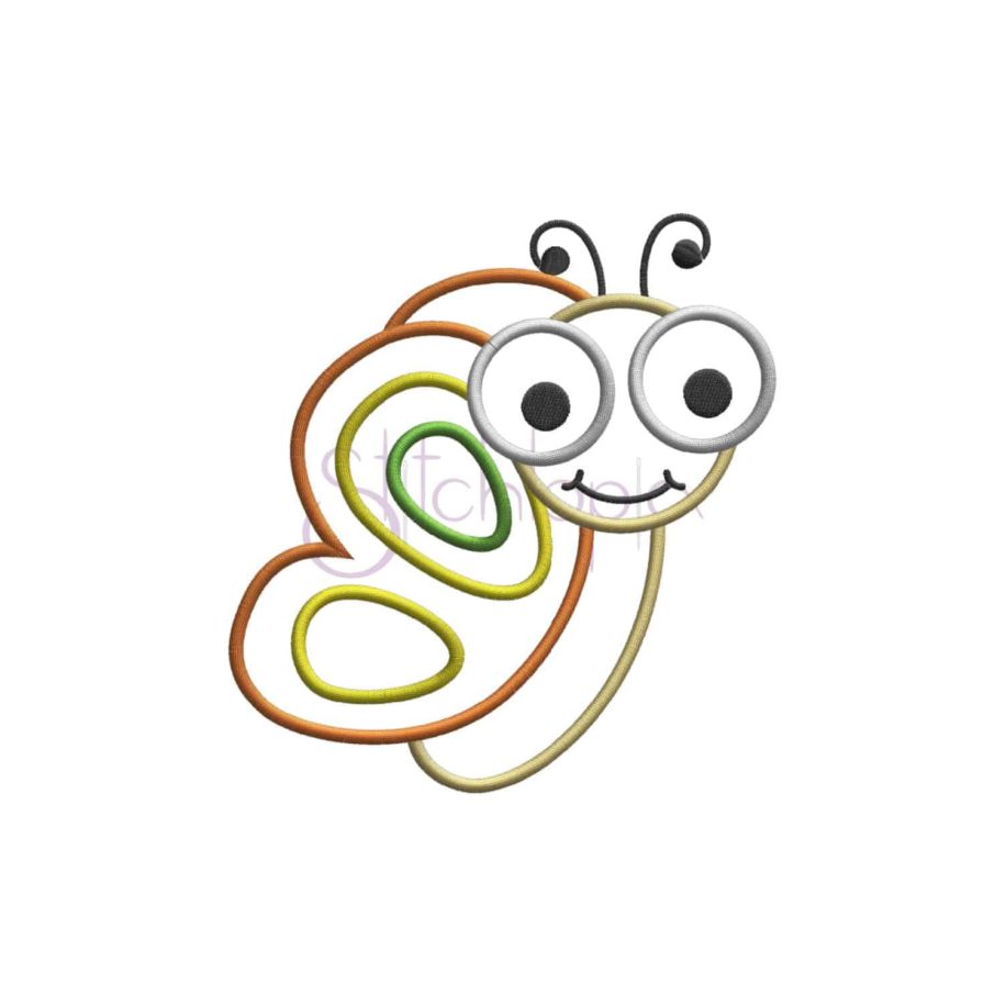 Cute Bugs Butterfly Applique Design 2 Stitchtopia