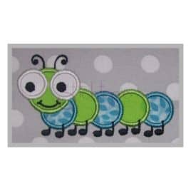 Cute Bugs Caterpillar Applique Design
