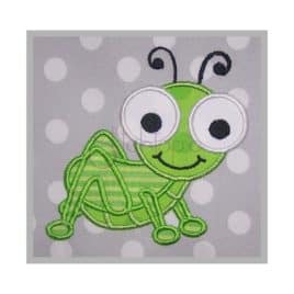 Cute Bugs Grasshopper Applique Design