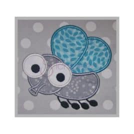 Cute Bugs Housefly Applique Design