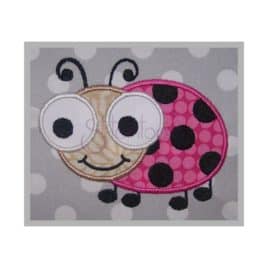 Cute Bugs Ladybug Applique Design