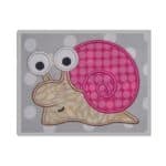 Cute Bugs Snail Applique Design