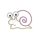 Cute Bugs Snail Applique Design - Image 2