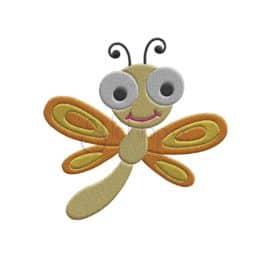 Cute Bugs Dragonfly Embroidery Design