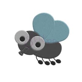 Cute Bugs Housefly Embroidery Design