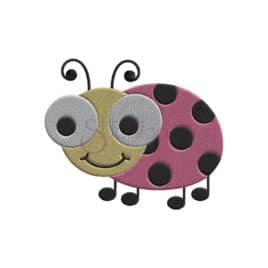 Cute Bugs Ladybug Embroidery Design
