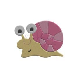 Cute Bugs Snail Embroidery Design