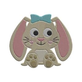 Bunny Embroidery Design – Girl