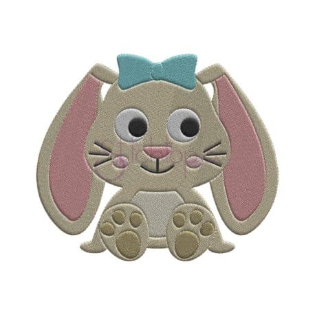 Bunny Embroidery Design - Girl - Stitchtopia