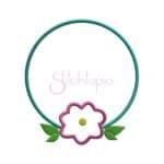 Round Flower Applique Frame - Image 2