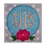 Round Flower Applique Frame
