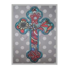Cross Applique with Bean Stitch