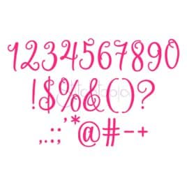 Once Upon a Time Numbers & Punctuation Set – 5 sizes