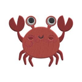 Under the Sea Crab Embroidery Design