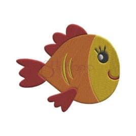 Under the Sea Fish Embroidery Design #2