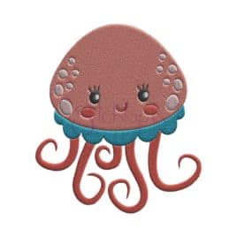 Under the Sea Jellyfish Embroidery Design