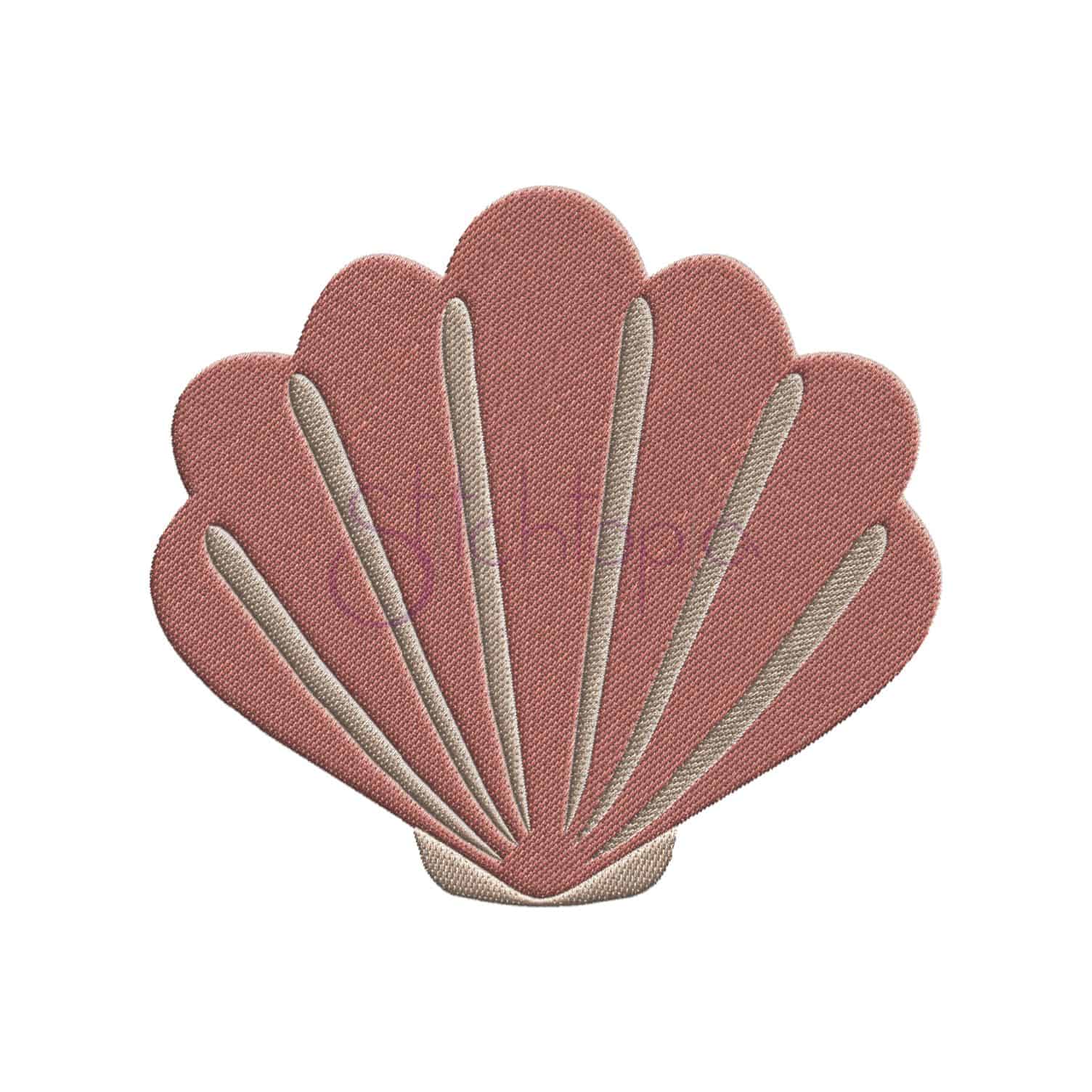 Shell logo embroidery design