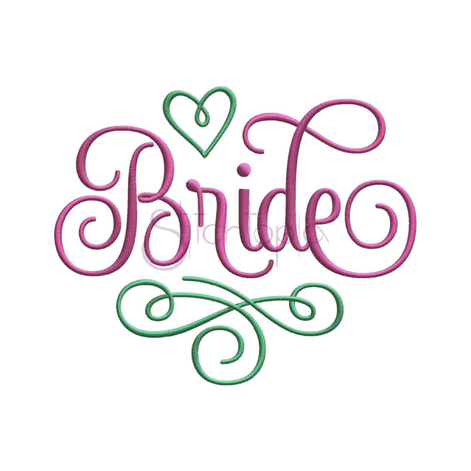 Bride Embroidery Design