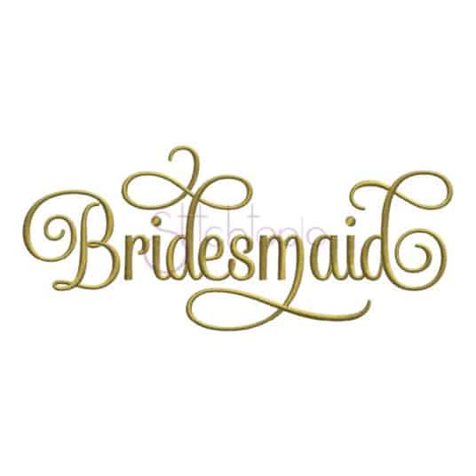 Bridal - Bridesmaid Embroidery Design - Stitchtopia