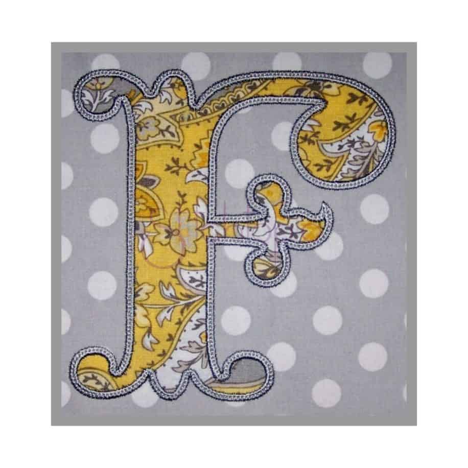 Large applique monogram set Formal Monogram Applique Stitchtopia