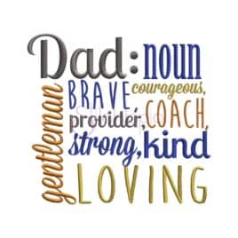 machine embroidery design fathers day