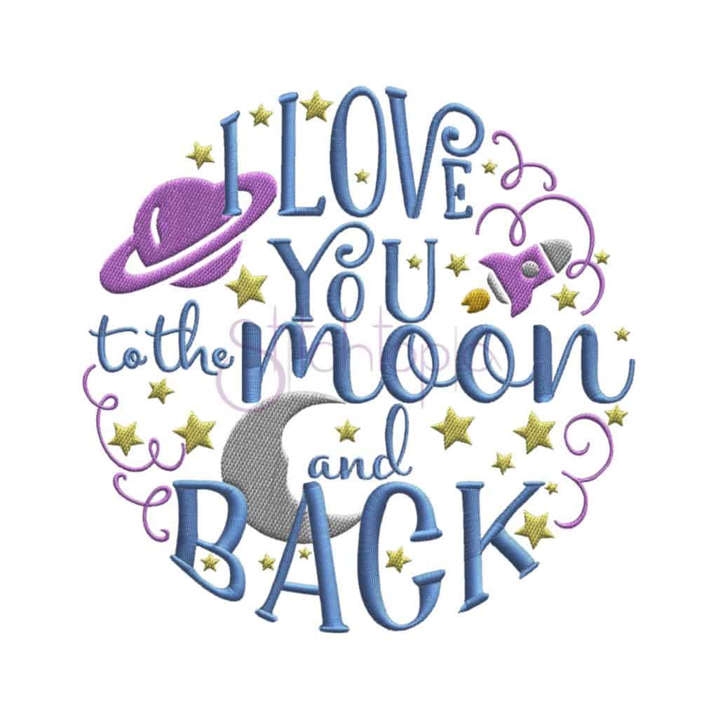 Stitch With Balloon I Love You To The Moon And Back Rug