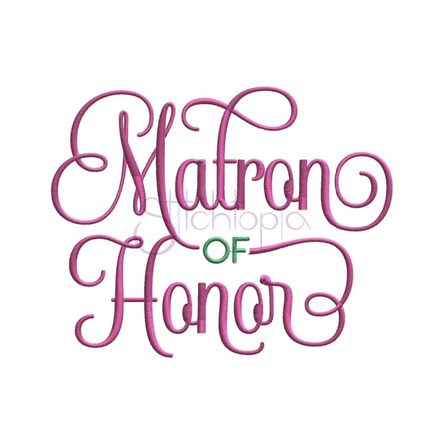Matron of Honor Embroidery Design