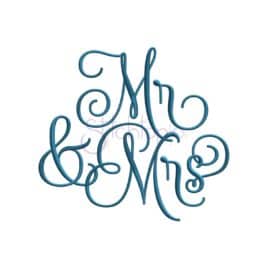 mr and mrs embroidery design