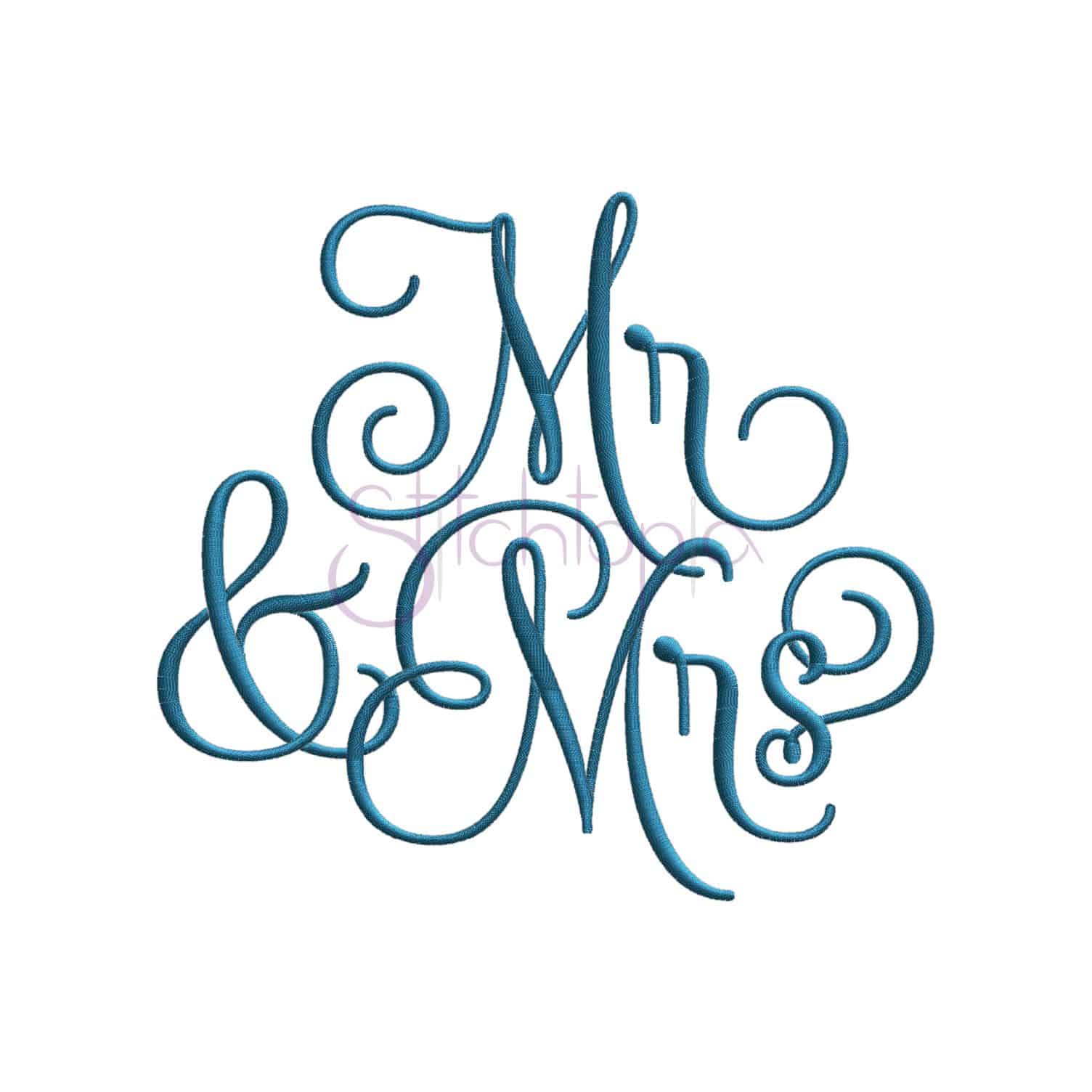 mr and mrs embroidery design