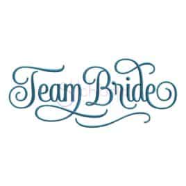 team bride embroidery design