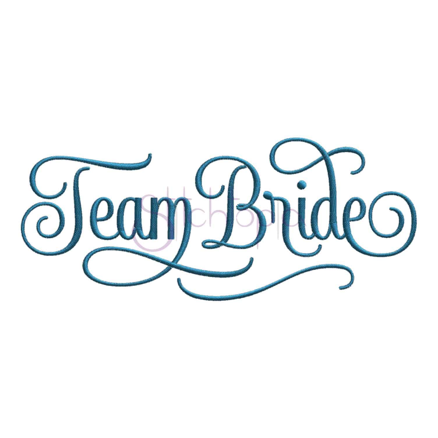 team bride embroidery design