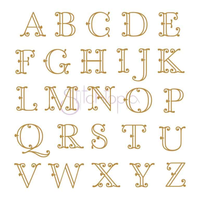 Victorian Monogram Font Set - 1.5