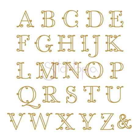 Stitchtopia Victorian Monogram Set - Small - All Letters