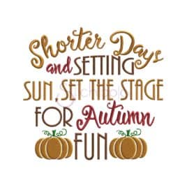 Autumn Fun Embroidery Design