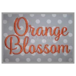 Orange Blossom Machine Embroidery Font