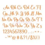 Orange Blossom Embroidery Font #1 - .5" 1" 1.5" 2" 2.5" 3" - Image 2