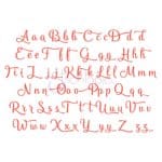 Orange Blossom Embroidery Font #2 - .5" 1" 1.5" 2" 2.5" 3" - Image 2