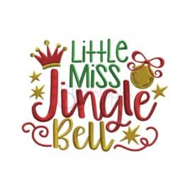 Little Miss Jingle Bell Embroidery Design