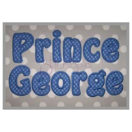 Prince George Applique Font
