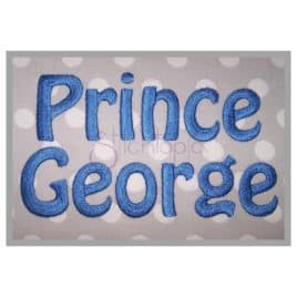 Prince George Embroidery Font – .5″ 1″ 1.5″ 2″ 2.5″ 3″