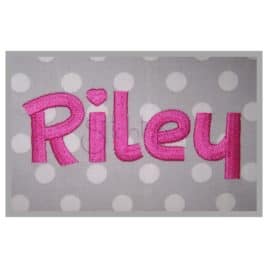 Riley Embroidery Font – .5″ 1″ 1.5″ 2″ 2.5″ 3″