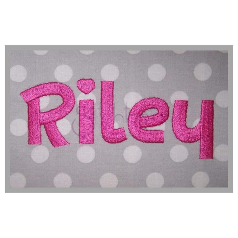 Riley Embroidery Font - .5