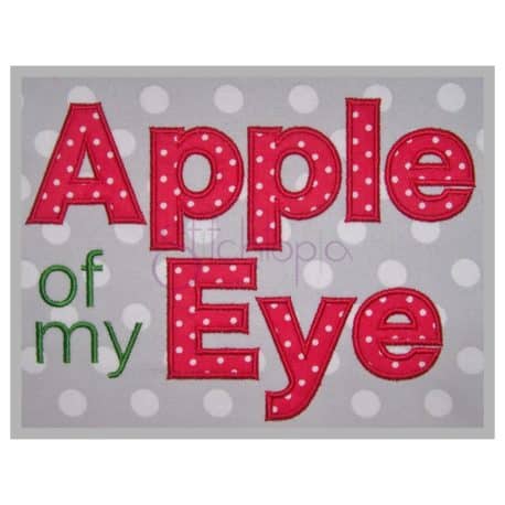 Stitchtopia Apple of My Eye Applique Font
