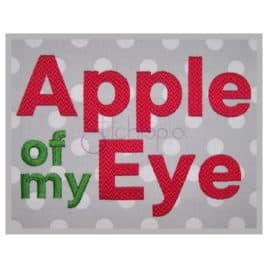 Apple of My Eye Embroidery Font BOLD – .5″ 1″ 1.5″ 2″ 2.5″ 3″