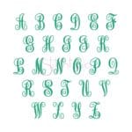 Elegant Embroidery Monogram - 5.5" 6" 6.5" 7" 7.5" 8" - Image 2