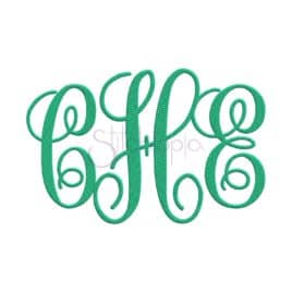 monogram kk embroidery font